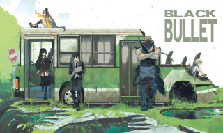 Group bus gas mask people - a bus free wallpaper