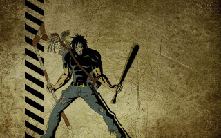 Man holding baseball bat striped - striped free wallpaper