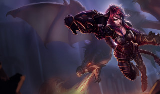 Woman costume flying sword dragon - league of legends free wallpaper