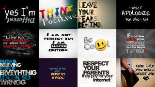 Posters with different sayings series - inspirational free wallpaper for desktop