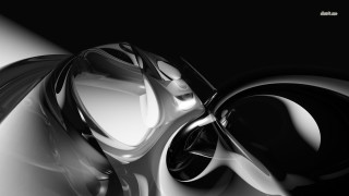 Futuristic black white photo background - ambient occlusion free wallpaper for desktop