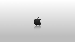 Apple logo white background reflection - an apple logo free wallpaper for desktop