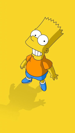 Cartoon character running yellow background - wallpaper free wallpaper