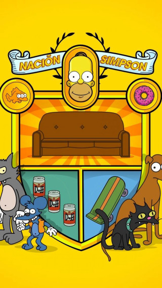 Cartoon bedroom couch animals cat - david simpson free wallpaper