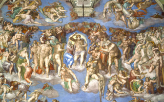 Group people room ceiling painted - renaissance free wallpaper