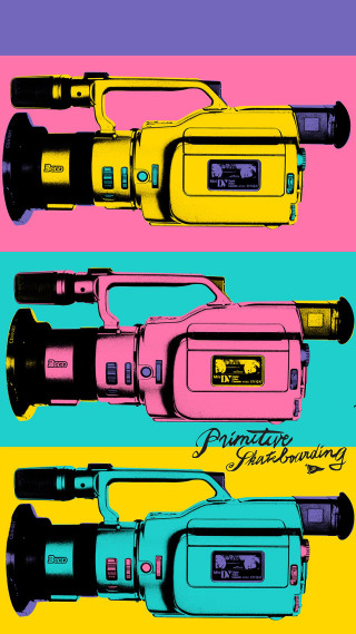 Three colored objects row colorful - video art free wallpaper for mobile