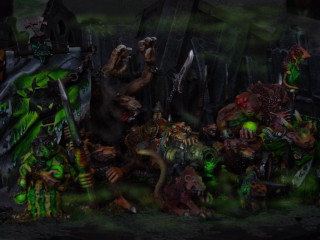 Zombie figurines green paint display - alex horleyorlandelli free wallpaper