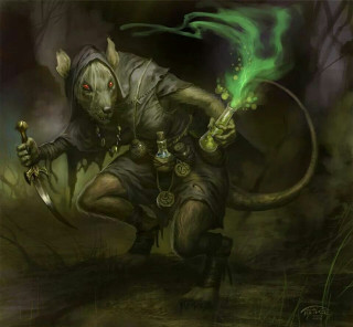 Creature green light hand painting - epic fantasy character art free wallpaper for tablet