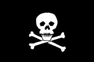 Skull crossbones black background white 3 - eiichiro oda free wallpaper for desktop