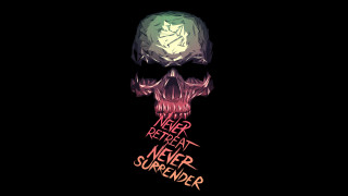 Skull glowing face never surrender - anton fadeev free wallpaper