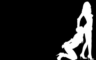 Woman man skateboard dark night - minimalist free wallpaper