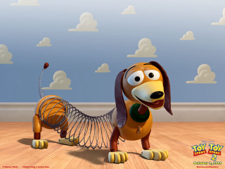 Cartoon dog string toy clouds - a cartoon dog free wallpaper for desktop
