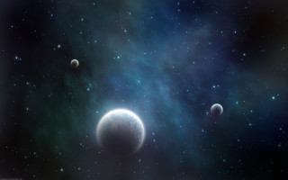 Planets stars sky blue black - a group of planets free wallpaper for desktop