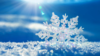 Snowflake sunshine snow field clouds - a snowflake free wallpaper for desktop