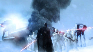 Star wars characters snowy scene - a group of star wars characters free wallpaper