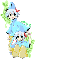 Anime couple characters white background 5 - a green border free wallpaper