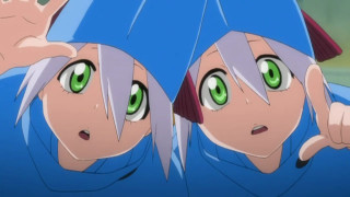 Green eyed girl blue outfit - her face and a hand free wallpaper