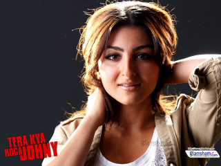 Woman posing hand black background - sign free wallpaper for desktop