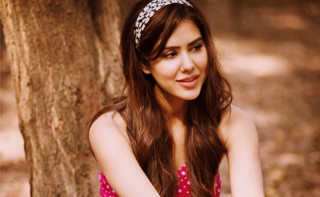 Woman red dress tree woods - a frisbee free wallpaper