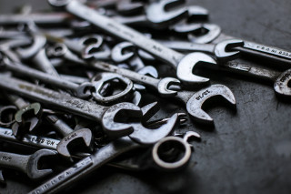 Wrenches laying table together tools - a table together free wallpaper