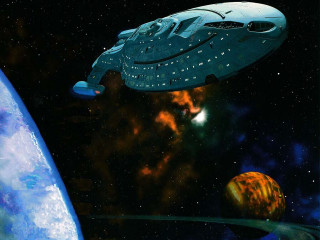 Space station planet starship sky - barclay shaw free wallpaper