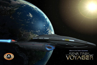 Star trek voyager ship space - the earth free wallpaper