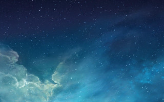 Blue green space stars clouds 2 - the top of the image free wallpaper