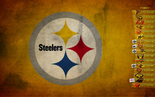 Pittsburgh football team logo wall - a gold background free wallpaper for desktop