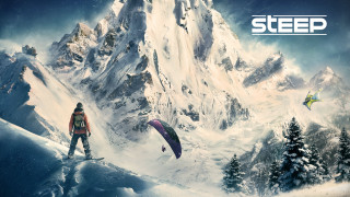 Man snow mountain parachute flying - a parachute free wallpaper
