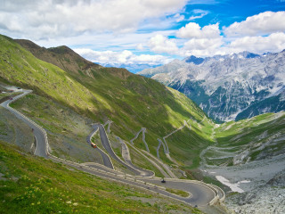Winding road mountains car driving - coppo di marcovaldo free wallpaper