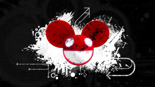 Mickey mouse head red light - abstract art free wallpaper