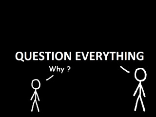 Question everything why stick figure - a white text free wallpaper for desktop