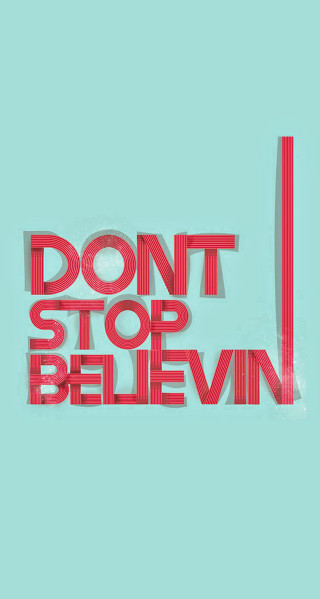Dont stop believin red white - free sci-fi wallpaper for mobile