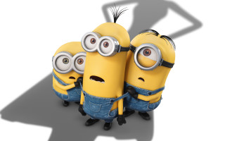 Minions group eyes closed arms 2 - their eye free wallpaper for desktop