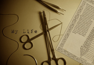 Scissors thread table book pair - lifelike free wallpaper