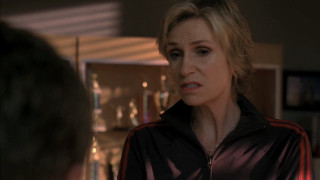 Woman black jacket talking man - beautiful bone structure free wallpaper