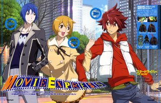 Anime characters cityscape movie strip - a cityscape free wallpaper