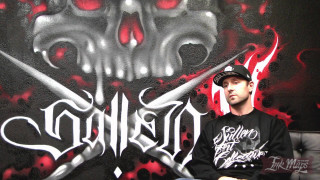 Man couch graffiti wall skull - a couch in front free wallpaper for desktop