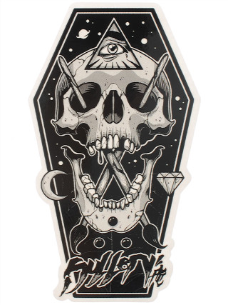 Skull triangle third eye sticker - a tattoo free wallpaper for mobile