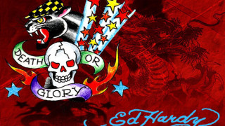 Skull crown snake stars banner - ed roth free wallpaper for desktop
