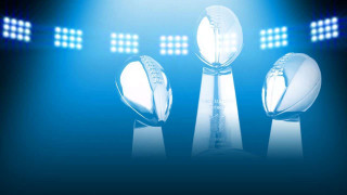 Three footballs on pedestals stadium - a stadium free wallpaper