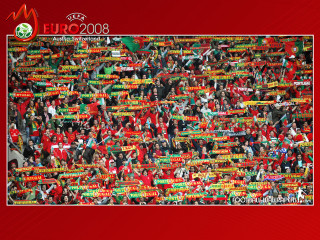 Group people flags stadium red - mosaic free wallpaper
