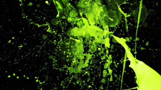 Green liquid splash black background - art green free wallpaper