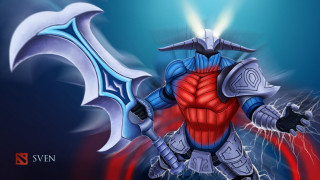 Cartoon character huge hammer red - a large sword free wallpaper