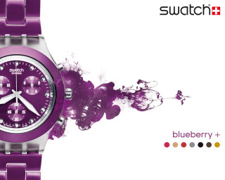 Purple splatters watch gear clock - alberto seveso free wallpaper