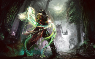 Man forest sword demon back - a sword and a demon free wallpaper