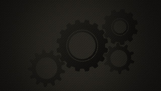 Black gears white circle background - a white circle free wallpaper
