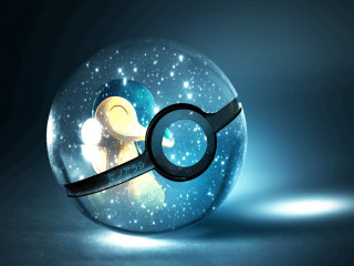 Glowing planet moon starry sky - a glass ball free wallpaper