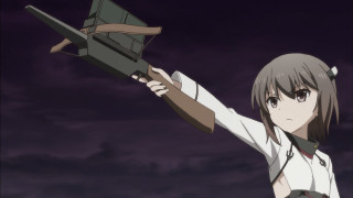 Girl holding gun cloudy background - a gun in the air free wallpaper