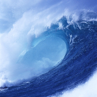 Large wave surfer ocean blue - the ocean free wallpaper for tablet
